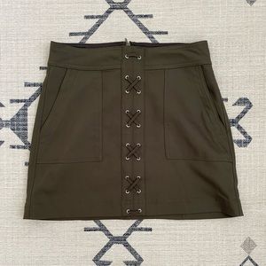 Express Green Mini Skirt
